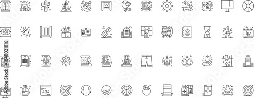 Finances vector icons in line style. Finance and money icons set. Outline finance and money icons collection.