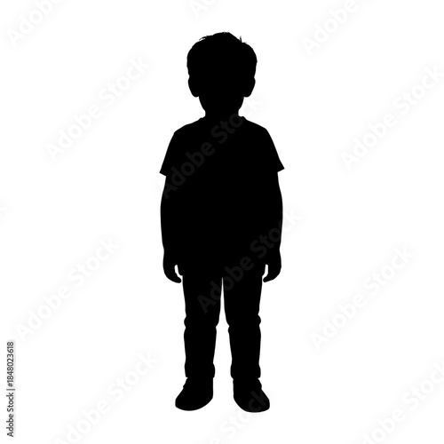 Children playing together in a fun and lively illustration silhouette