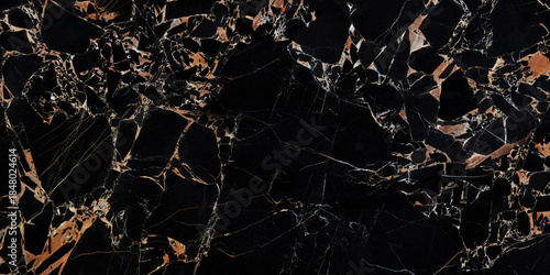 Luxury black emperador marble texture.