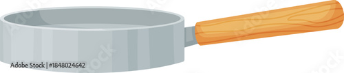 Frying pan for cooking and preparing food illustration