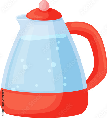 Electric kettle boiling water preparing hot beverages