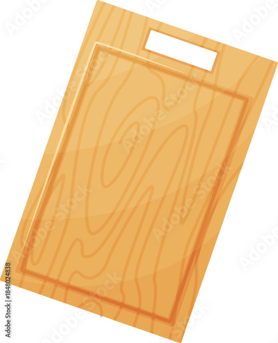 Wooden cutting board for kitchen food preparing