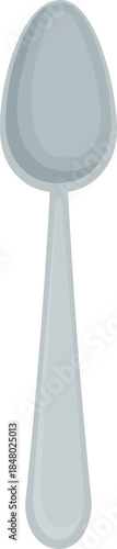 Stainless steel spoon utensil for eating illustration