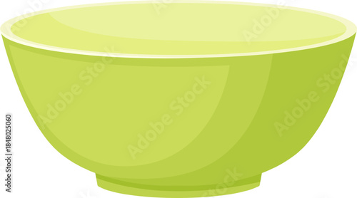 Empty green bowl cooking serving utensil preparing meal
