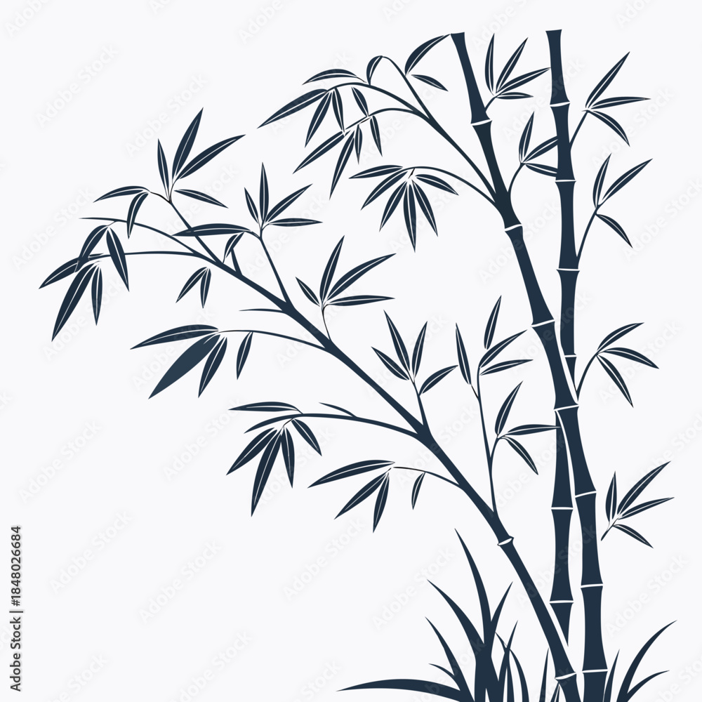 Fototapeta premium Bamboo plant silhouette