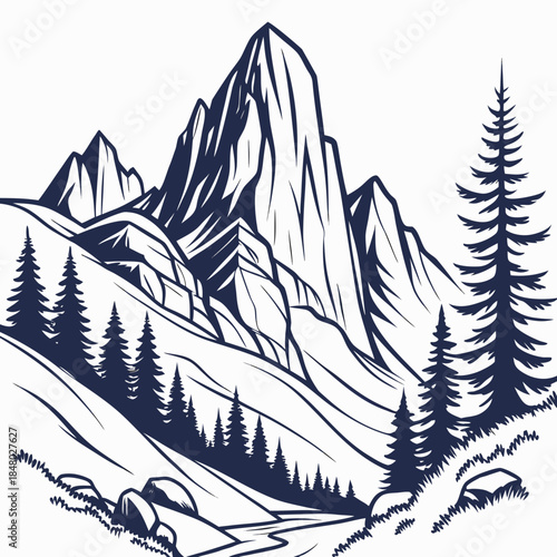 Majestic mountain range