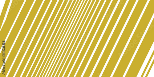 Yellow Slash line on white background. Vector illustration. Modern border. Vertical lines. An illustration of colorful layers. Golden background from wrapping paper for gift with striped pattern. 