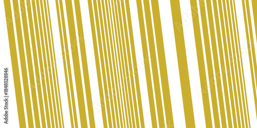 Yellow Slash line on white background. Vector illustration. Modern border. Vertical lines. An illustration of colorful layers. Golden background from wrapping paper for gift with striped pattern. 