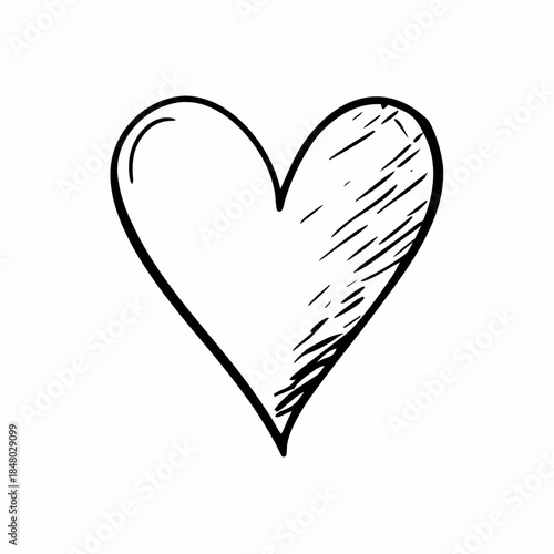 Hand Painted Style Heart Translated Into Clean Ve SVG Vector Illustration 27