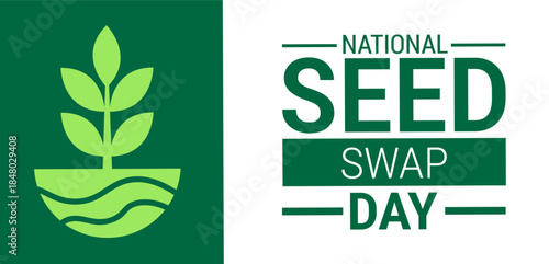 National Seed Swap Day background, banner, card or poster design template is observed every year during January, to raise awareness about the mission. Vector illustration.
