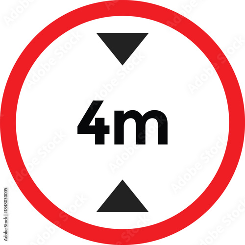 Height Restriction Icon. Maximum limit 4m symbols. Maximum clearance symbols. Maximum Height Icons. Vehicle limit symbols
