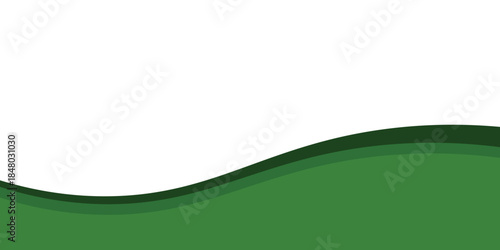 Abstract green banner background. Graphic design banner pattern background template with dynamic curve shapes, vector illustration