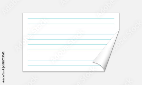Blank lined notepad template.