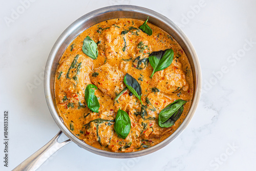 Homemade Creamy Tuscan Chicken Skillet Dinner