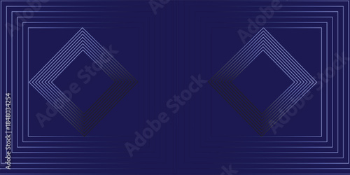 Abstract lines on dark background. Geometric line art design. Modern luxury template. Suitable for presentation, banner, cover, web, flyer, poster, brochure. Vector illustration