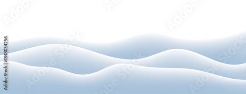 3d snow hill landscape with a snowy mountain and ground for a winter scene. Christmas vector illustration or background with a white snowdrift and ice. Festive holiday banner with a beautiful.