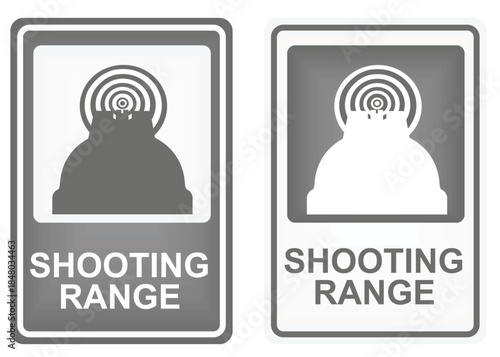 Shooting range sign. vector illustration
