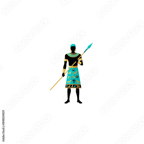 Fantasy Warrior Wearing Armor with a Glowing Blade.