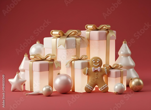 Elegant Holiday Gift Collection with Gingerbread Man