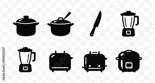 Set of 80 outline icons related to food and drink. Linear icon collection. Editable stroke. Vector illustration