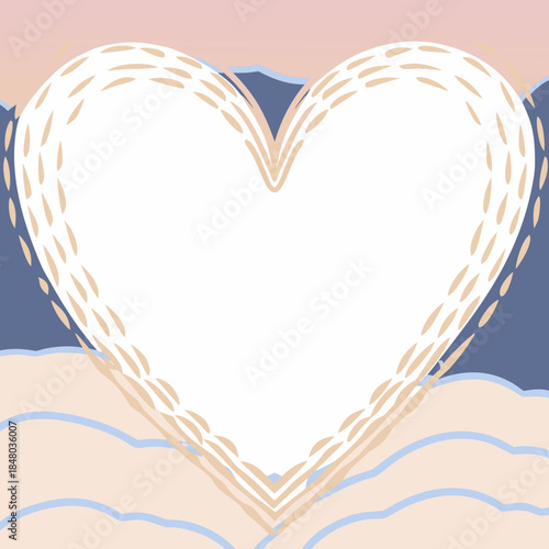 Luxury Valentine Campaign Gold Line Heart On Dar SVG Vector Illustration 45