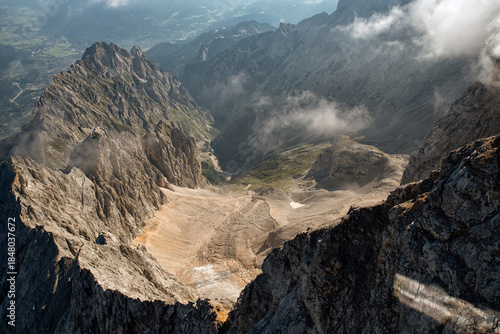 Beautiful view of mountain from Top of Germany Zugspitze.