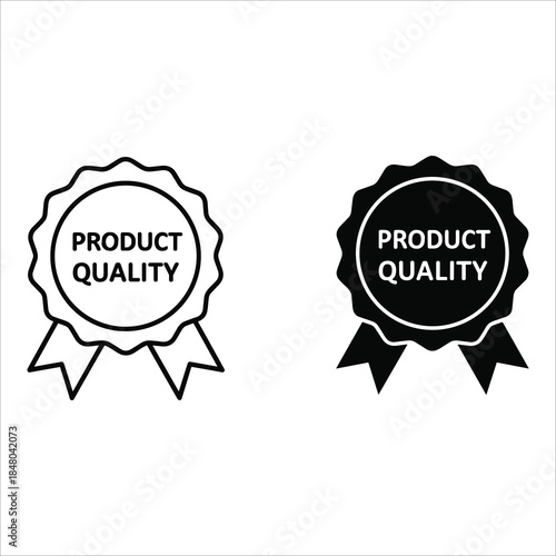 Two Product Ribbons in Black and White badge