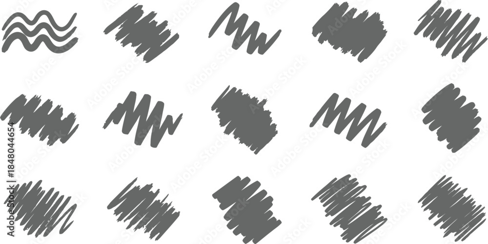 Fototapeta premium Abstract Charcoal Brush Strokes And Hand Drawn Texture Marks Set. charcoal strokes, brush marks, abstract texture, hand drawn, grunge texture, sketch marks
