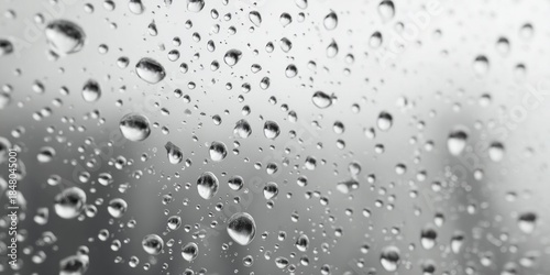 Wallpaper Mural Numerous clear water droplets cling to a pane of glass during precipitation Torontodigital.ca