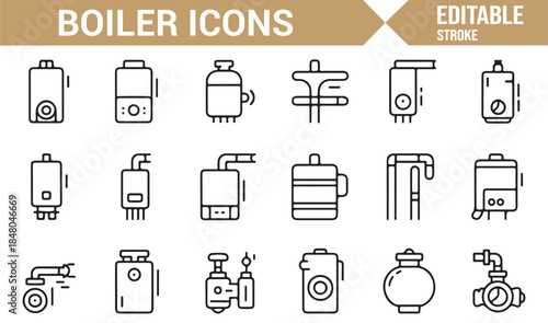 Clean line heating utility and plumbing symbols for engineering use
