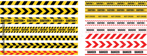 Creative vector,Yellow caution tape on a transparent background. do Not cross area tape. Warning zone.Hazardous warning tape sets must be careful for construction and crime.danger tapes.boder