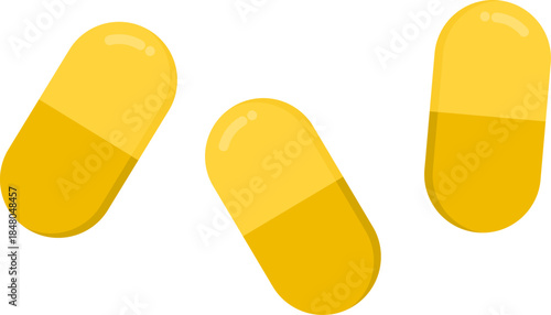 Colorful capsule pills display assorted medical medication