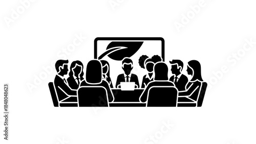 Diverse team discussing environmental sustainability initiatives