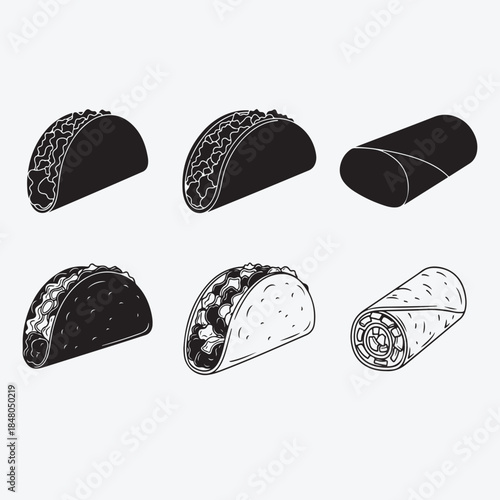 Stacked cookies and crackers silhouette