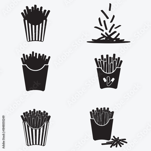 french fries doodle style