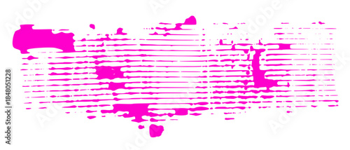 Horizontal abstract texture featuring jagged, broken lines with dripping spots. Vector illustration for appliqués and pop art collages.