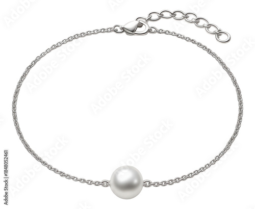 Wallpaper Mural Sleek anklet featuring a single pearl detail, perfect for evening attire. Torontodigital.ca