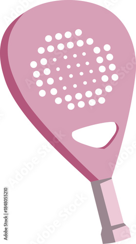 vector illustration of a pink padel racket
