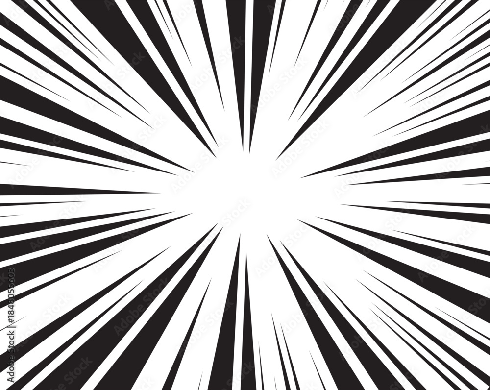 Obraz premium Manga effect line backdrop. Abstract book rays background. Vector illustration.