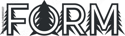 FORM black and white abstract logo.
