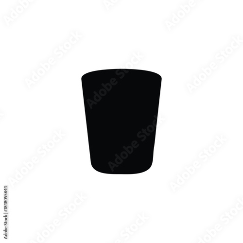 Wooden glass silhouette icon vector flat design.