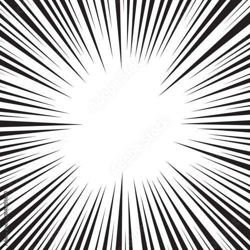 Manga effect line backdrop. Abstract book rays background. Vector illustration. 
