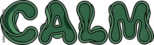 calm green bubble text serene.