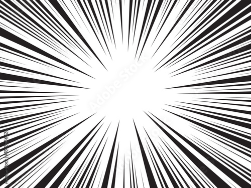Manga effect line backdrop. Abstract book rays background. Vector illustration. 