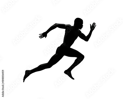 Man Sprinting Running Silhouette