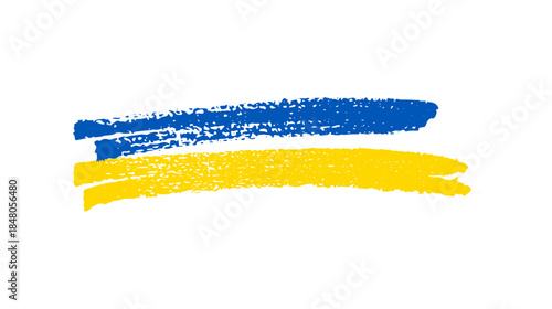 Ukrainian national flag in grunge style