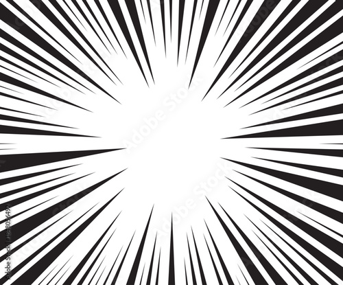 Manga effect line backdrop. Abstract book rays background. Vector illustration. 