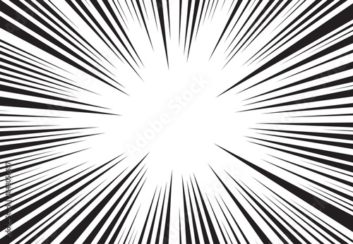 Manga effect line backdrop. Abstract book rays background. Vector illustration. 