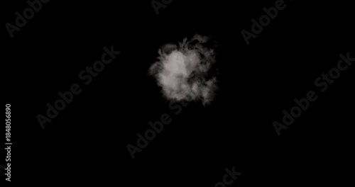 impact fire hit explosion effect on black background