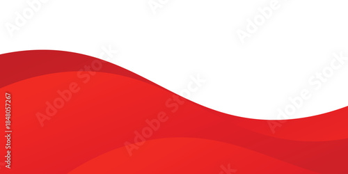 Vector red line background curve element with white space for text and message design, overlapping layers, vector illustration eps10